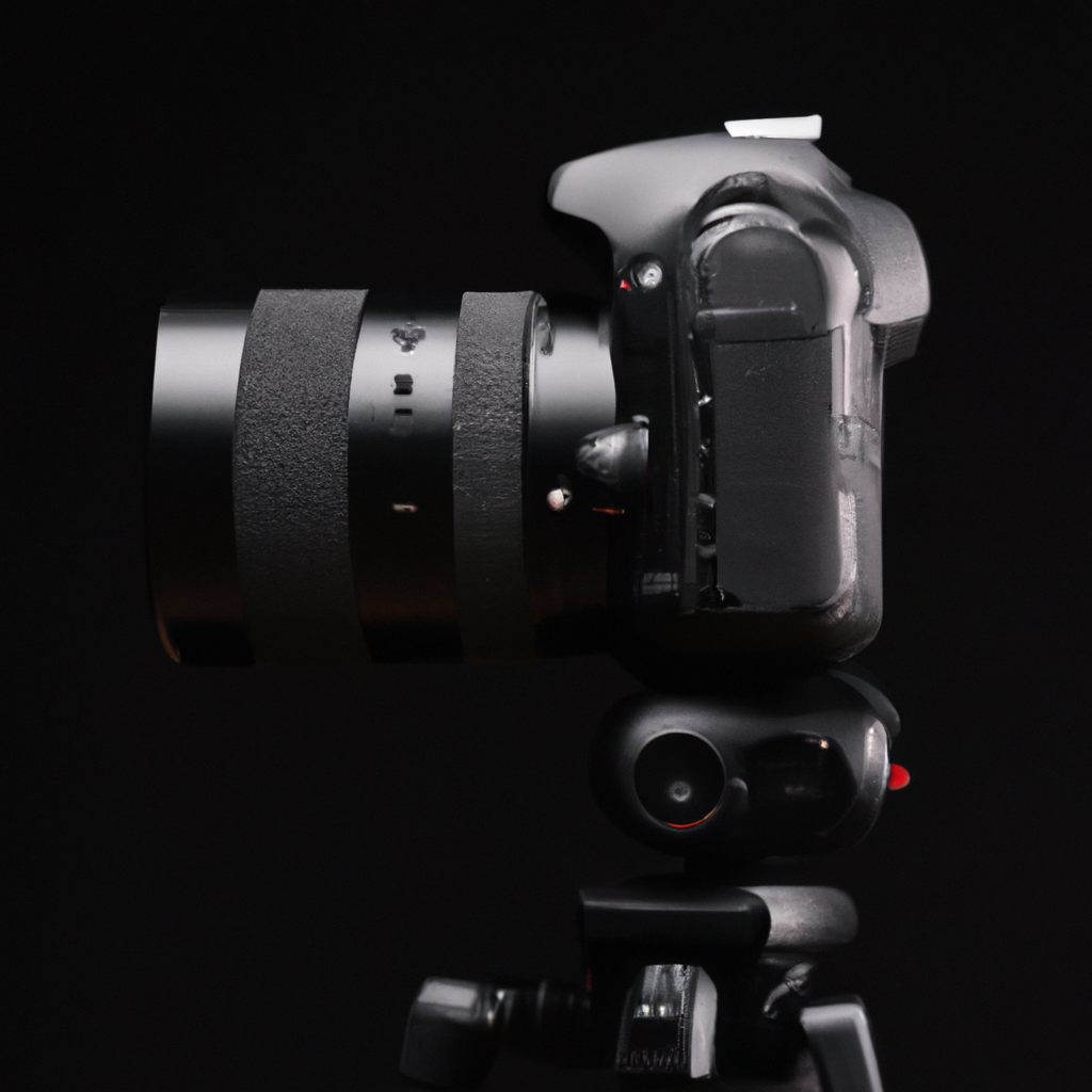 AI-generated studio session view with camera on tripod, tethered laptop, and clean backdrop