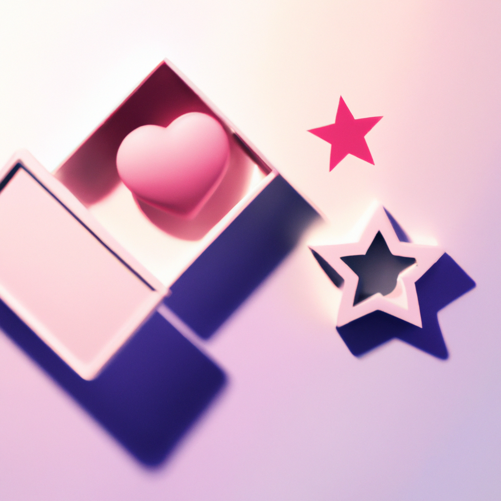 Ilustración de estado vacío: caja abierta con estrella y corazón